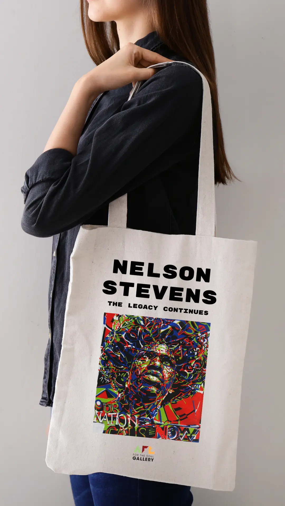 Nelson Stevens tote bag